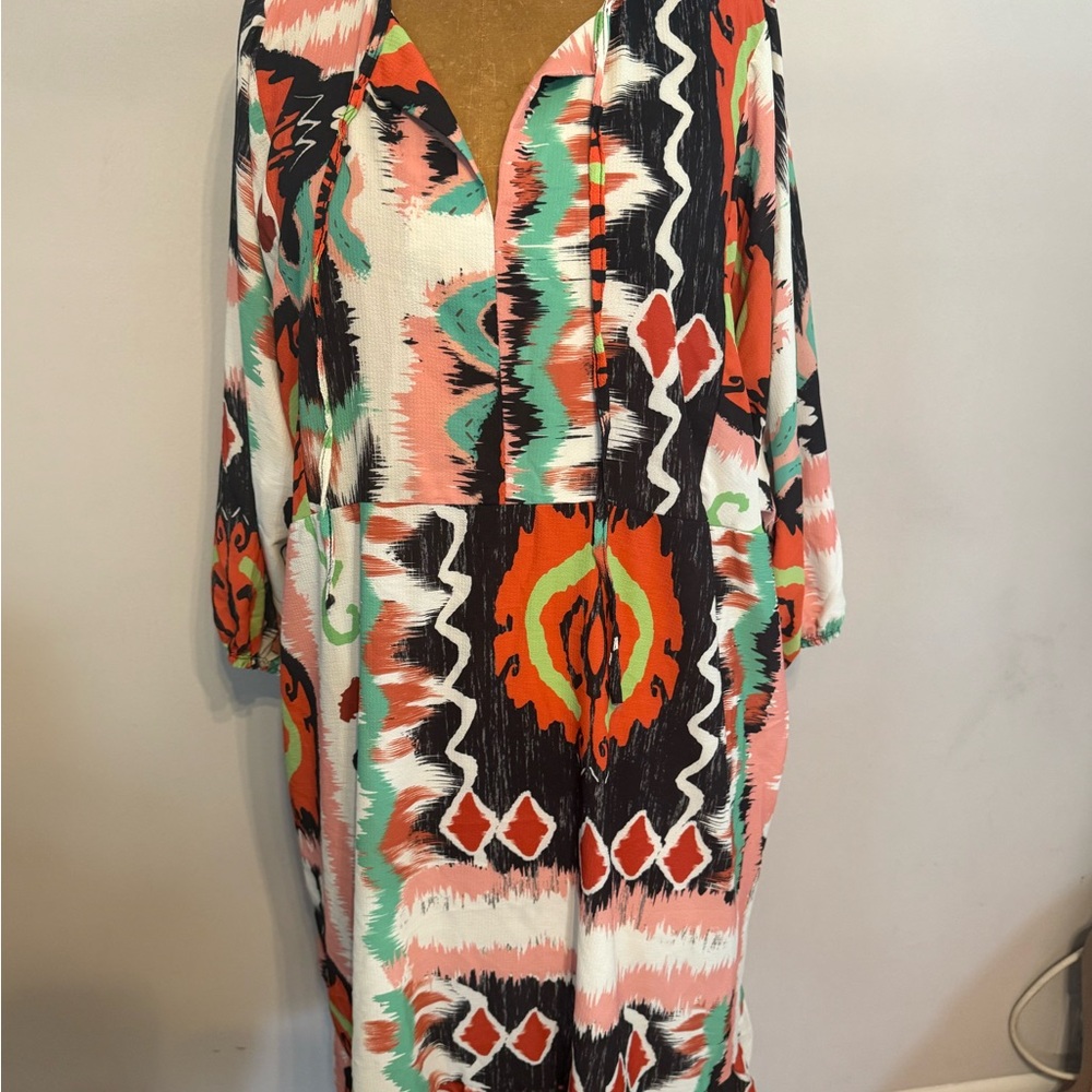 Colorful Patterned Women's Swim Cover-Up